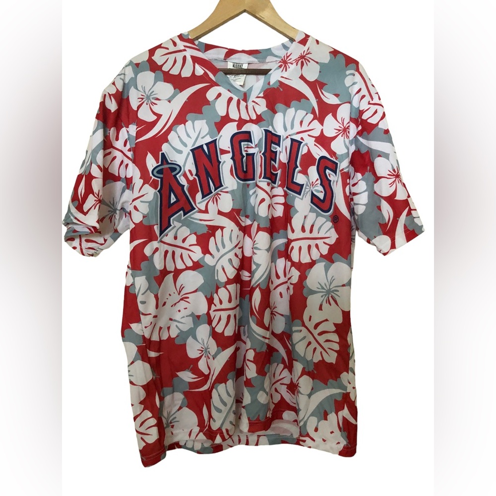 Los Angeles Angels 2014 Hawaiian Giveaway Pullover Jersey by Experian XL